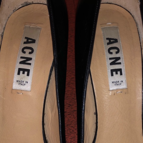 Black Acne Square-toe Heels - Picture 2 of 5